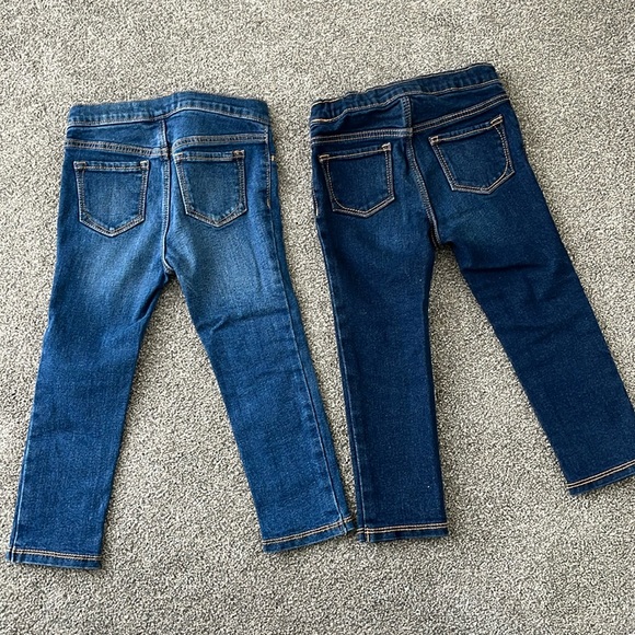 Never worn! TWO pairs of Girls 3T Jeans, Adjustable Waist - Picture 5 of 5